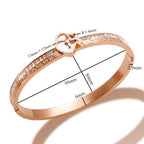 Love Lock CZ 18K Gold Stainless Steel Openable Kada Bangle Bulk