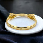 Dual Panther Screw Cubic Zirconia 18K Gold Openable Kada Bangle Bulk