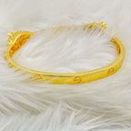 Dual Panther Screw Cubic Zirconia 18K Gold Openable Kada Bangle Bulk