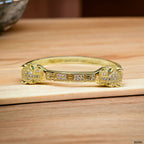 Dual Panther Screw Cubic Zirconia 18K Gold Openable Kada Bangle Bulk