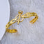 Link Nail Screw 18K Gold CZ Anti Tarnish Copper Cuff Kada Bangle Bulk