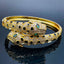 Spotted Black Panther Baguette Cubic Zirconia 18K Gold Kada  for Women