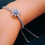 Rotating Trillion Flower Silver Adjustable Slider Bracelet Women Bulk
