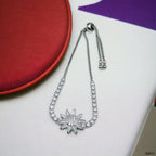 Rotating Trillion Flower Silver Adjustable Slider Bracelet Women Bulk