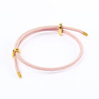 Personalized Customized Initial Letter Alphabet 18K Gold Anti Tarnish Adjustable Threads Bracelet