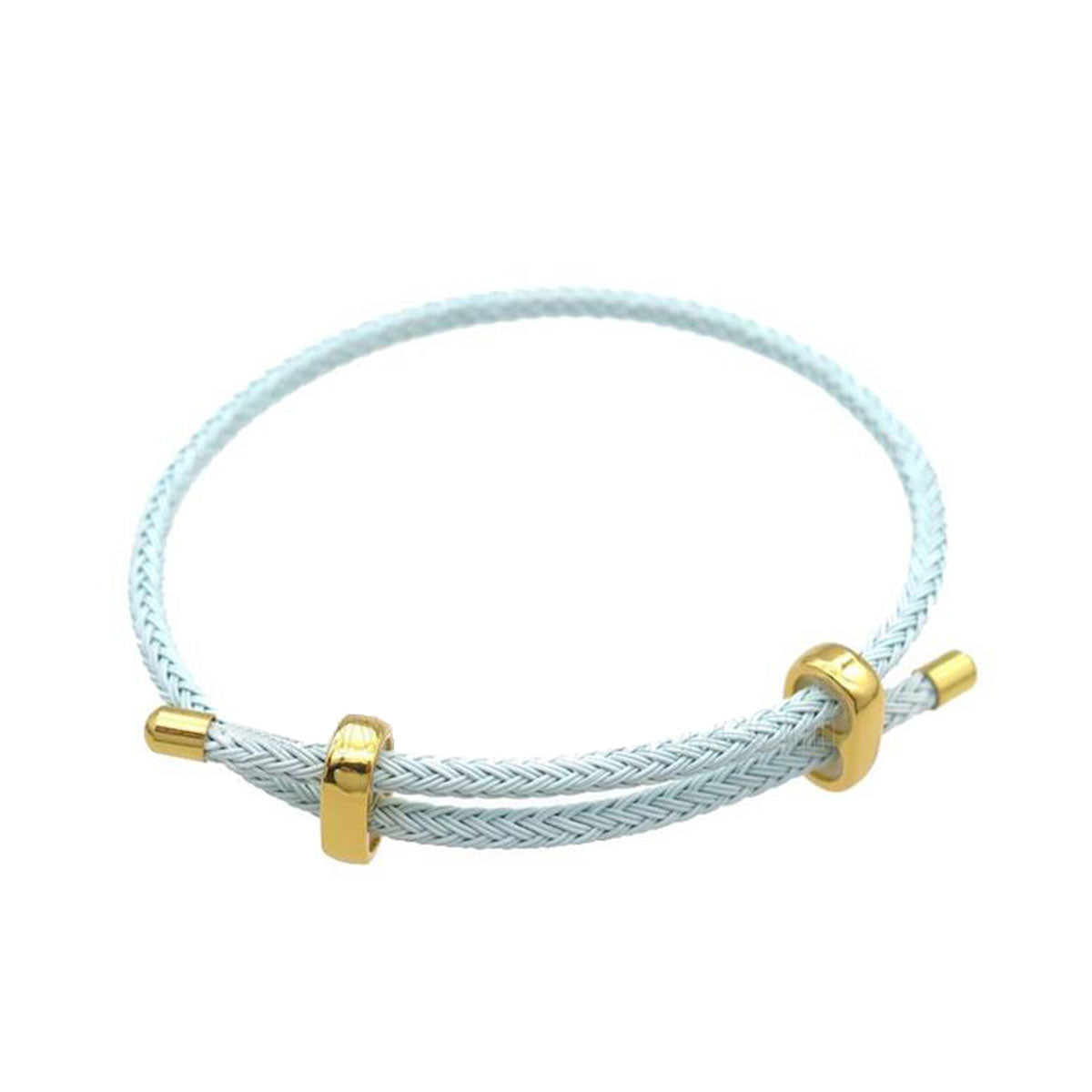 Personalized Customized Initial Letter Alphabet 18K Gold Anti Tarnish Adjustable Threads Bracelet