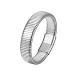 Cobra Snake 18K Gold Anti Tarnish Stainless Steel Magnetic Clasp Stretchable Bracelet For Women