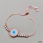 Evil Eye Mother Of Pearl CZ Rose Gold Anti Tarnish Bracelet Bulk