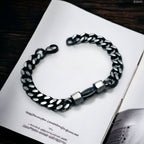 Dumbbell Barbell 18K Gold 316L Stainless Steel Dumbbell Barbell Curb Chain Bracelet For Men