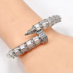 Gothic Nail Baguette CZ 18K Gold Openable Kada Bracelet Bulk