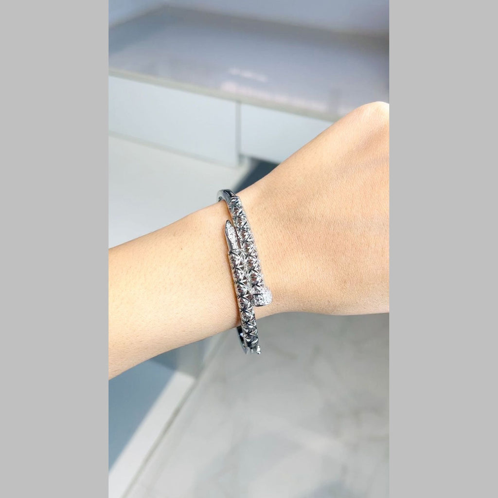 Star Filigree CZ 18K Gold Anti Tarnish Openable Kada Bracelet Bulk