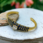 Heart Love CZ 18K Gold Anti Tarnish Cuff Kada Bracelet Bulk