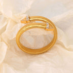 Cobra Snake Anti Tarnish Gold Stainless Steel Cuff Kada Bracelet Bulk