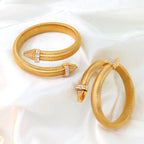 Cobra Snake Anti Tarnish Gold Stainless Steel Cuff Kada Bracelet Bulk