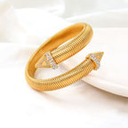 Cobra Snake Anti Tarnish Gold Stainless Steel Cuff Kada Bracelet Bulk
