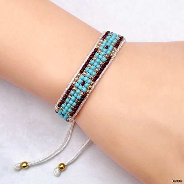 Boho Beads Turquoise Green Brown Anti Tarnish Friendship Bracelet Bulk Secondary image
