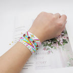 Arrow Pink Yellow Blue White Handcrafted Beads Adjustable Bracelet for Women