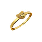 Teddy Bear CZ Copper 18K Gold Kada Anti Tarnish Bracelet Bulk