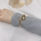 Twin Layer White 18K Gold Anti Tarnish Bracelet Kada For Women Bulk