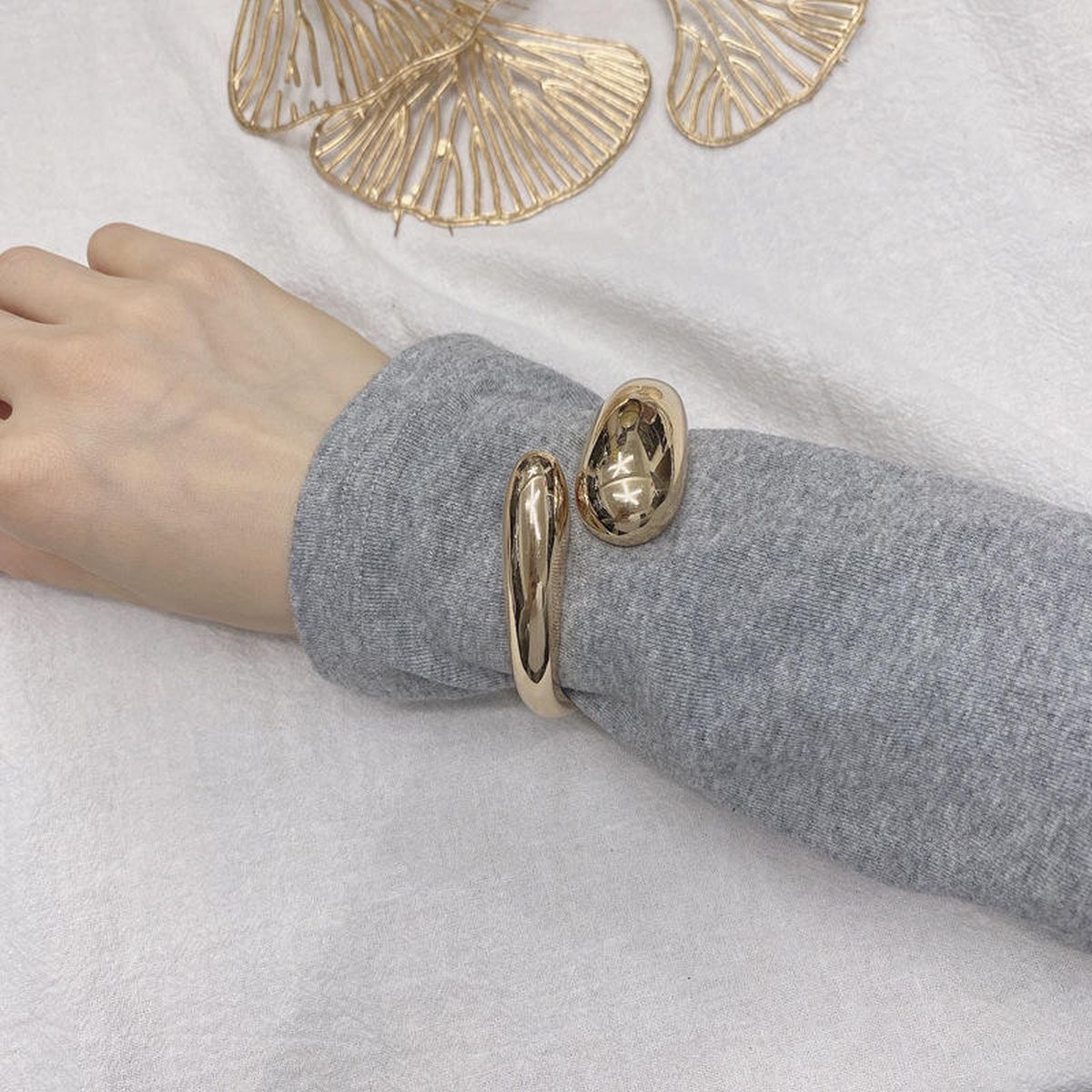 Twin Layer White 18K Gold Anti Tarnish Bracelet Kada For Women Bulk