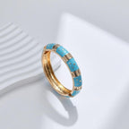 Traditional Enamel Pink 18K Gold Anti Tarnish Openable Kada Women Bulk