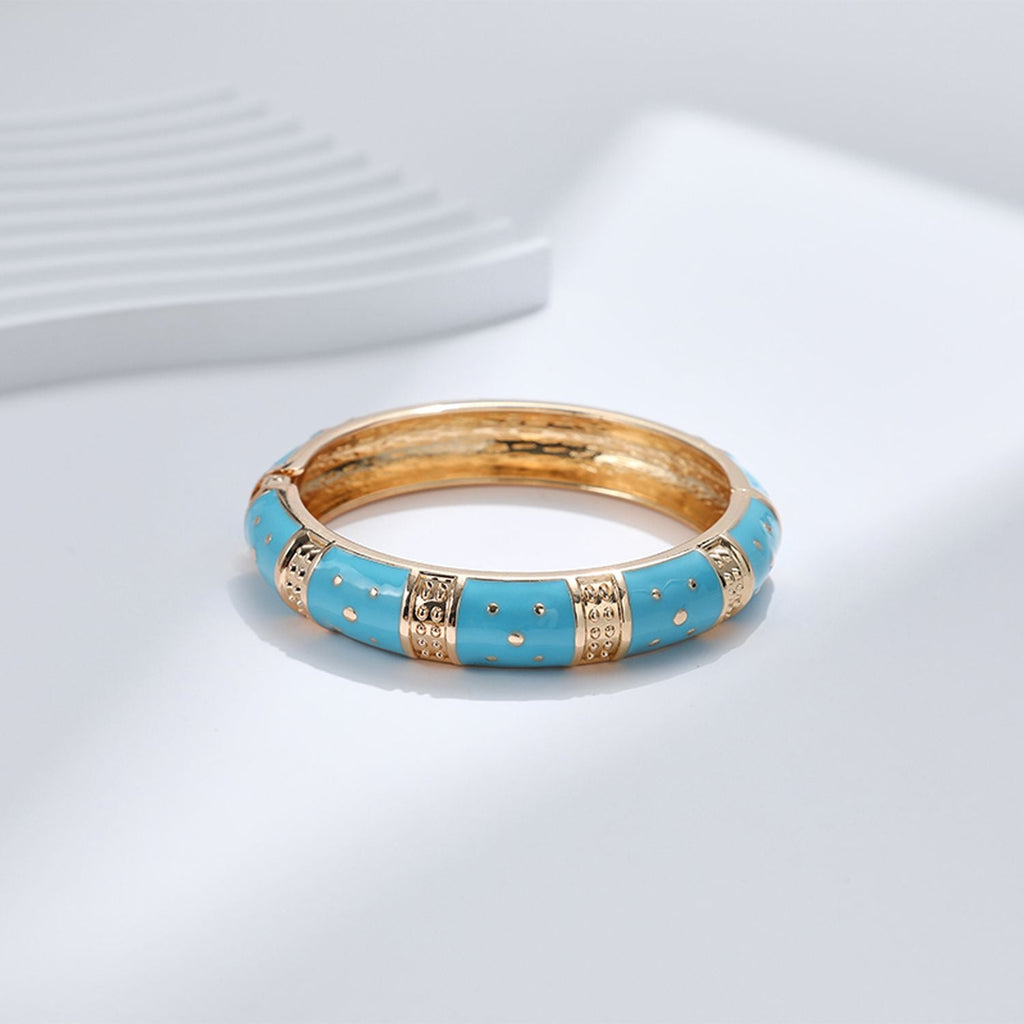 Traditional Enamel Pink 18K Gold Anti Tarnish Openable Kada Women Bulk