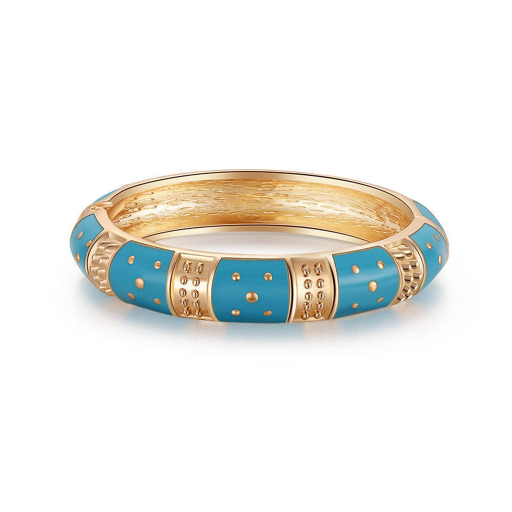 Traditional Enamel Pink 18K Gold Anti Tarnish Openable Kada Women Bulk