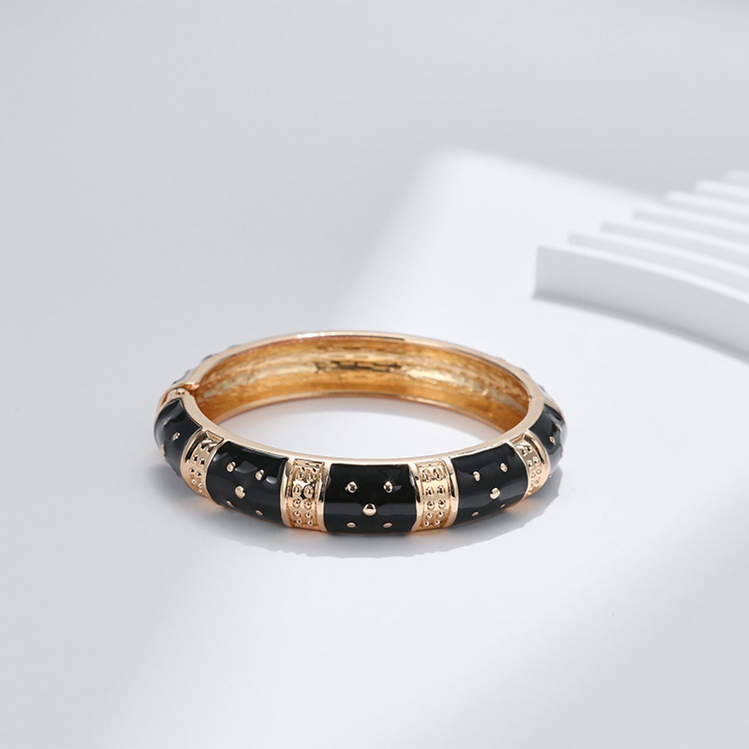 Traditional Enamel Pink 18K Gold Anti Tarnish Openable Kada Women Bulk