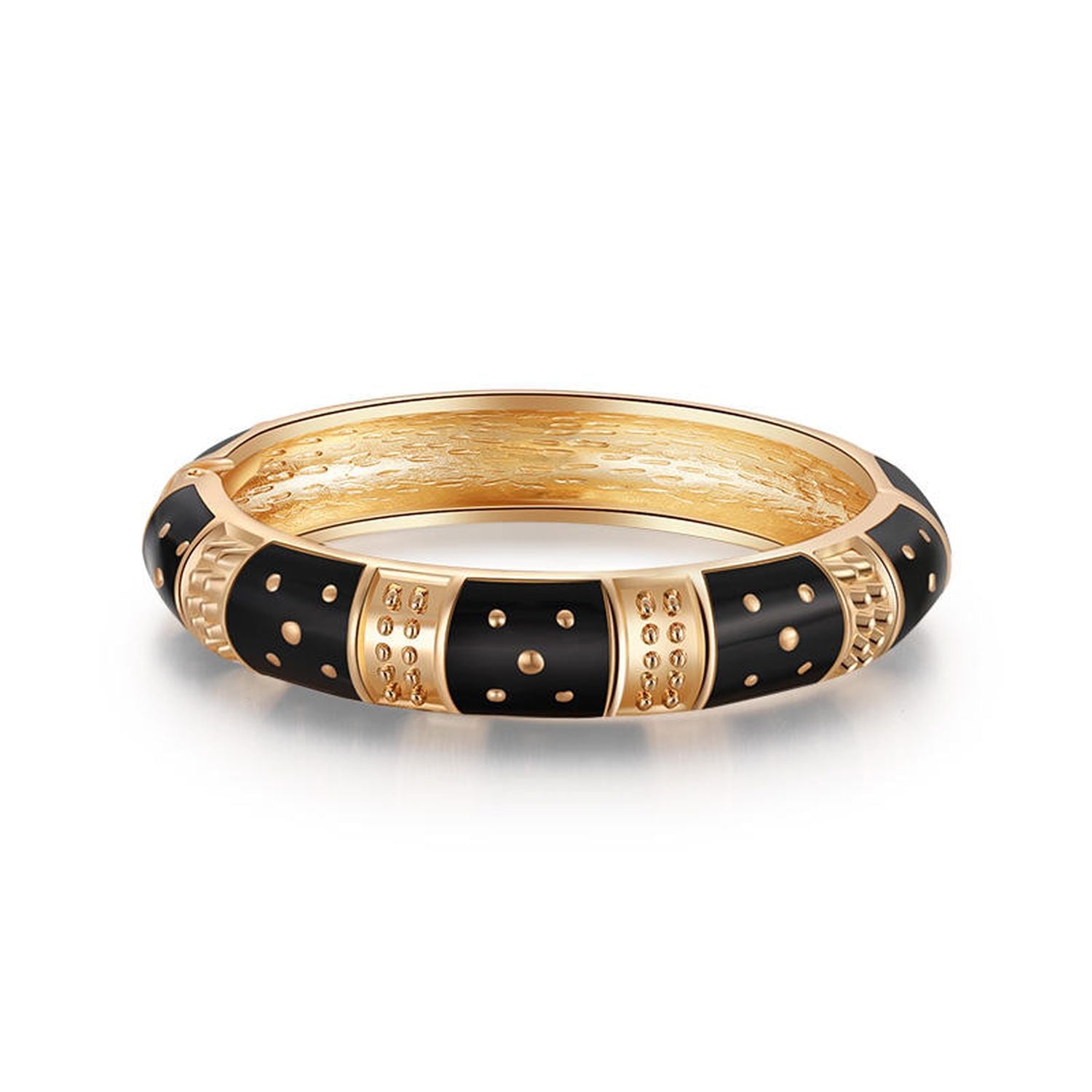 Traditional Enamel Pink 18K Gold Anti Tarnish Openable Kada Women Bulk
