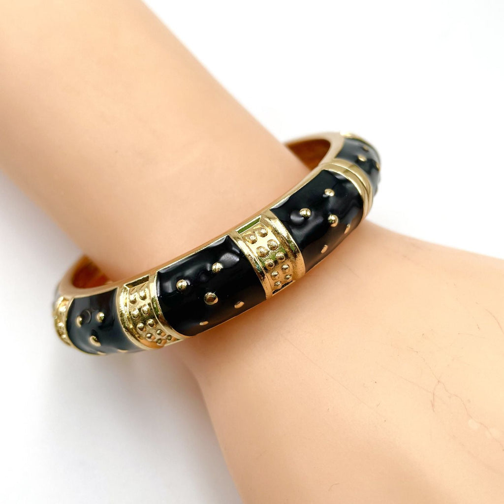 Traditional Enamel Pink 18K Gold Anti Tarnish Openable Kada Women Bulk