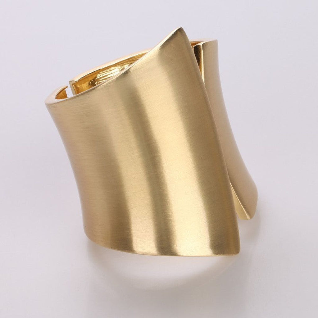Big Geometry 18K Gold Anti Tarnish Openable Kada Bracelet Women Bulk
