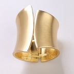 Big Geometry 18K Gold Anti Tarnish Openable Kada Bracelet Women Bulk