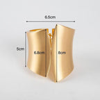 Big Geometry 18K Gold Anti Tarnish Openable Kada Bracelet Women Bulk