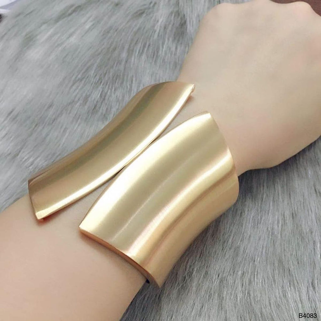 Big Geometry 18K Gold Anti Tarnish Openable Kada Bracelet Women Bulk