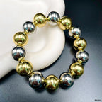 Two Tone Gold Silver Anti Tarnish Ball Stackable Bracelet Bulk