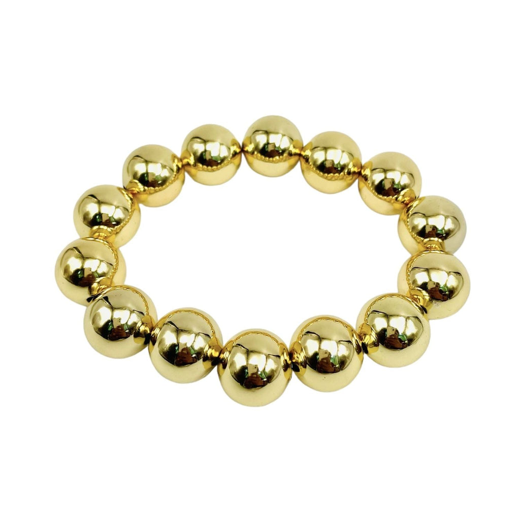 Two Tone Gold Silver Anti Tarnish Ball Stackable Bracelet Bulk