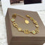Flower Cubic Zirconia Crystal Green 18K Gold Anti Tarnish Stainless Steel Bracelet For Women