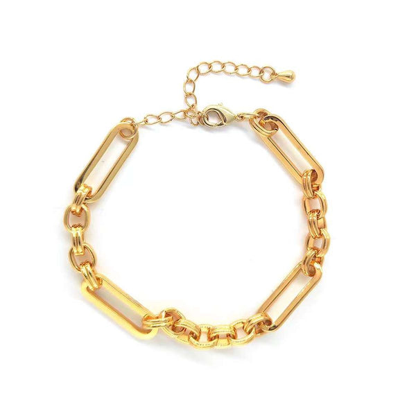 Link Chain 18K Gold Anti Tarnish Chain Bracelet For Women Bulk Main image