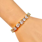 Solitaire Cubic Zirconia 18K Gold Anti Tarnish Adjustable Ring Bulk