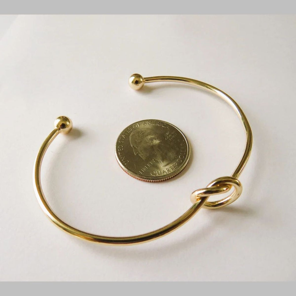 Knot 18K Gold Anti Tarnish Bracelet Cuff For Women Bulk