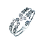 Daisy Flower CZ Silver Anti Tarnish Openable Kada Bracelet Bulk