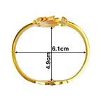 Eyelash Evil Eye CZ 18K Gold Anti Tarnish Openable Kada Bracelet Bulk