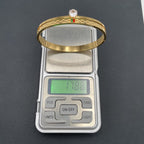 Solitaire CZ Enamel 18K Gold Anti Tarnish Openable Kada Bracelet Bulk