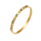 Drop Cubic Zirconia 18K Gold Anti Tarnish Openable Kada Bracelet Bulk