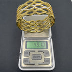 Fish Cubic Zirconia 18K Gold Anti Tarnish Openable Kada Bracelet Bulk