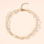 White 18K Gold Anti Tarnish Pearl Layer Bracelet For Women Bulk