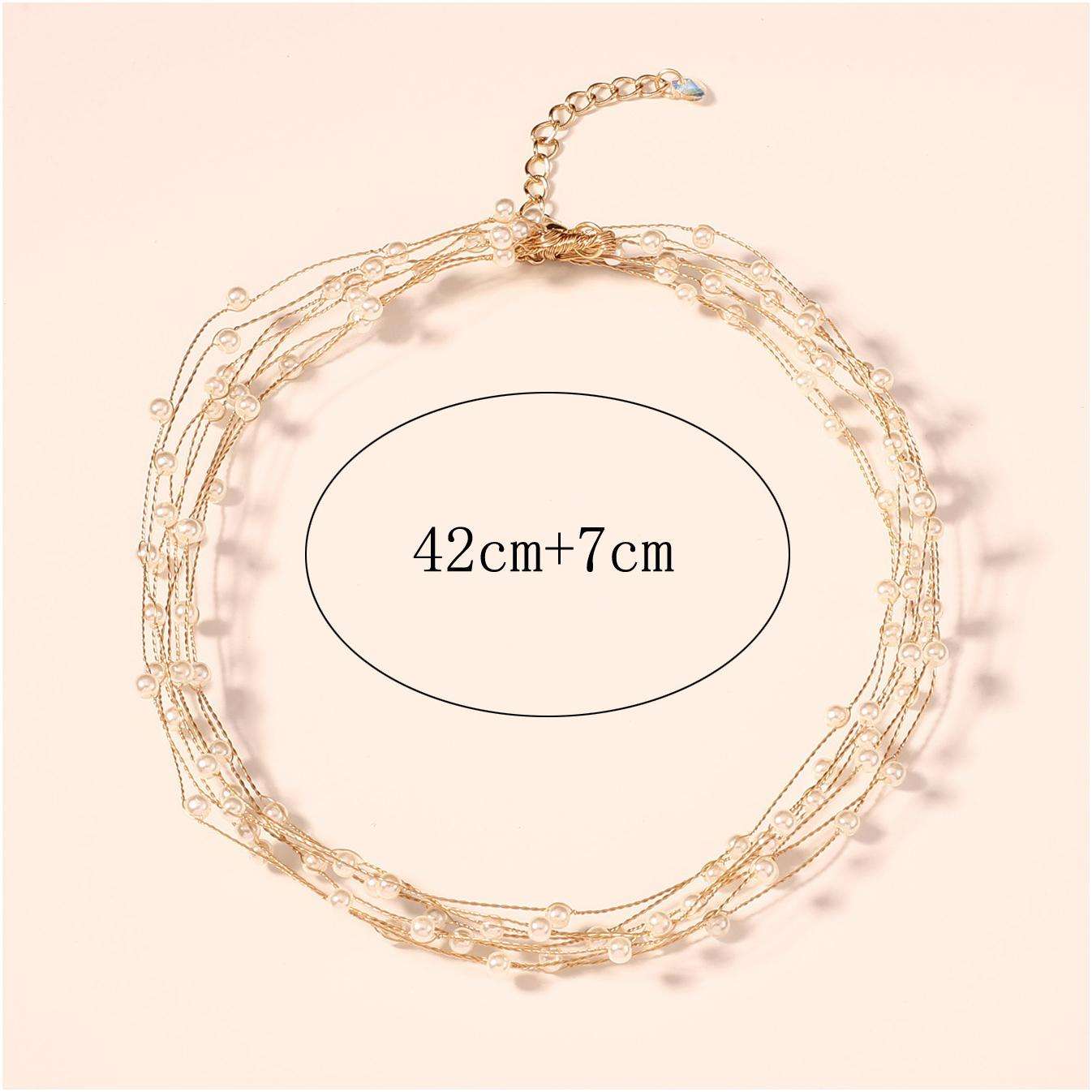 White 18K Gold Anti Tarnish Pearl Layer Bracelet For Women Bulk