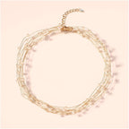 White 18K Gold Anti Tarnish Pearl Layer Bracelet For Women Bulk