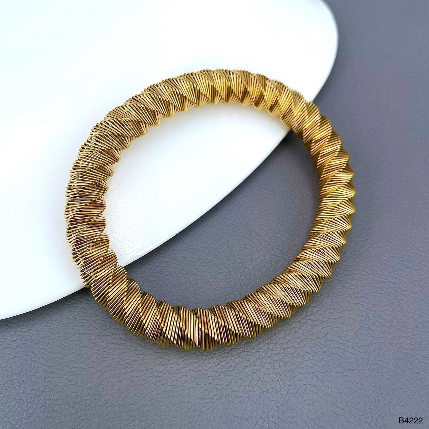 Rope Gold Stainless Steel Stainless Steel Flexible Bracelet Bulk Main image
