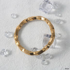 Winded Rope 18K Gold Anti Tarnish Flexible Bracelet Women Bulk